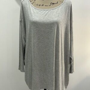 Women's Lightweight Grey Scoop Neck Top
